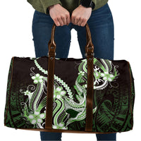 Green Black Aloha Hawaii Travel Bag Polynesian Shark Tattoo Plumeria