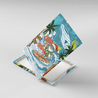 Hawaii Summer Christmas Canvas Wall Art Surfing Santa Shaka Catch The Wave