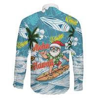 Hawaii Summer Christmas Family Matching Mermaid Dress and Hawaiian Shirt Surfing Santa Shaka Catch The Wave LT14 - Polynesian Pride