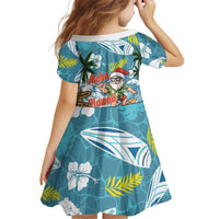 Hawaii Summer Christmas Family Matching Summer Maxi Dress and Hawaiian Shirt Surfing Santa Shaka Catch The Wave LT14 - Polynesian Pride
