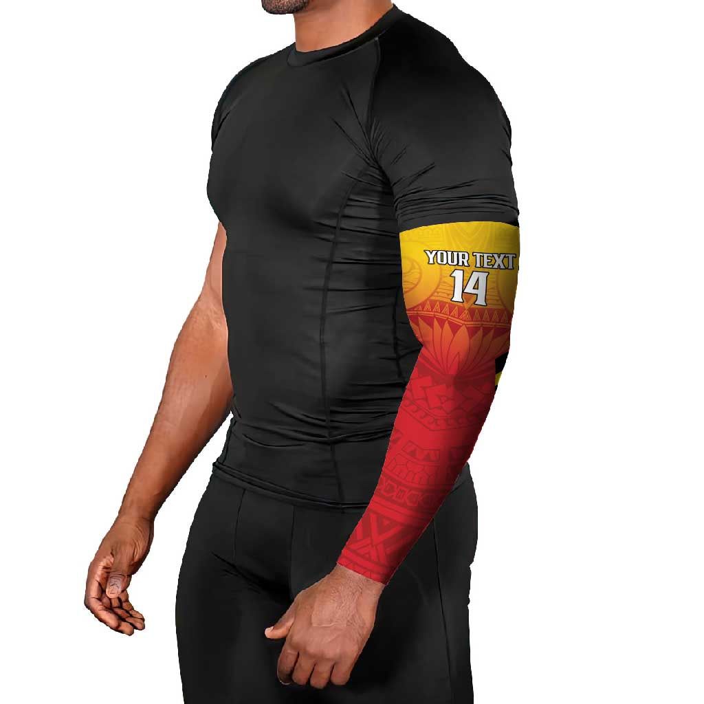 Papua New Guinea Rugby Custom Arm Sleeves Go PNG Hunters Polynesian Pattern - Polynesian Pride