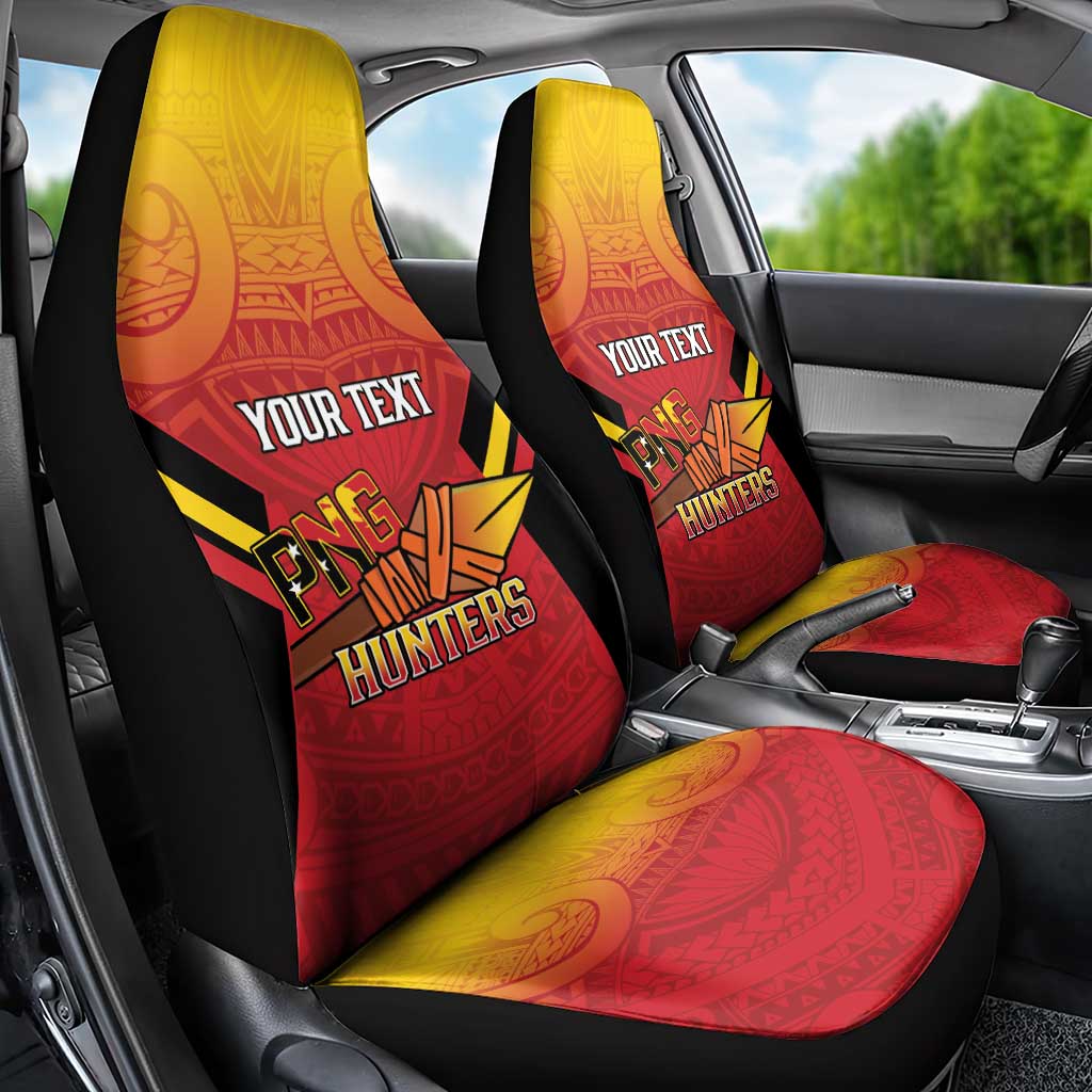 Papua New Guinea Rugby Custom Car Seat Cover Go PNG Hunters Polynesian Pattern LT14 - Polynesian Pride