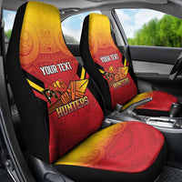 Papua New Guinea Rugby Custom Car Seat Cover Go PNG Hunters Polynesian Pattern LT14 - Polynesian Pride