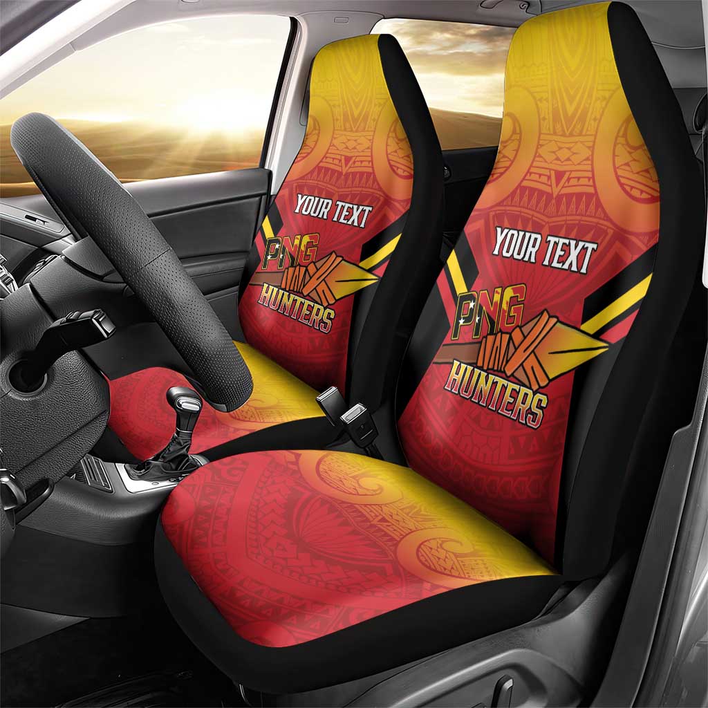 Papua New Guinea Rugby Custom Car Seat Cover Go PNG Hunters Polynesian Pattern LT14 - Polynesian Pride