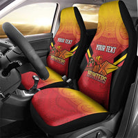 Papua New Guinea Rugby Custom Car Seat Cover Go PNG Hunters Polynesian Pattern LT14 - Polynesian Pride