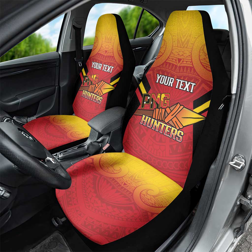 Papua New Guinea Rugby Custom Car Seat Cover Go PNG Hunters Polynesian Pattern LT14 - Polynesian Pride