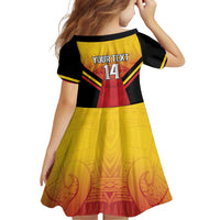 Papua New Guinea Rugby Custom Family Matching Off Shoulder Short Dress and Hawaiian Shirt Go PNG Hunters Polynesian Pattern LT14 - Polynesian Pride