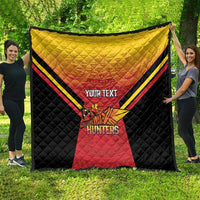 Papua New Guinea Rugby Custom Quilt Go PNG Hunters Polynesian Pattern - Polynesian Pride