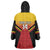 Papua New Guinea Rugby Custom Wearable Blanket Hoodie Go PNG Hunters Polynesian Pattern - Polynesian Pride