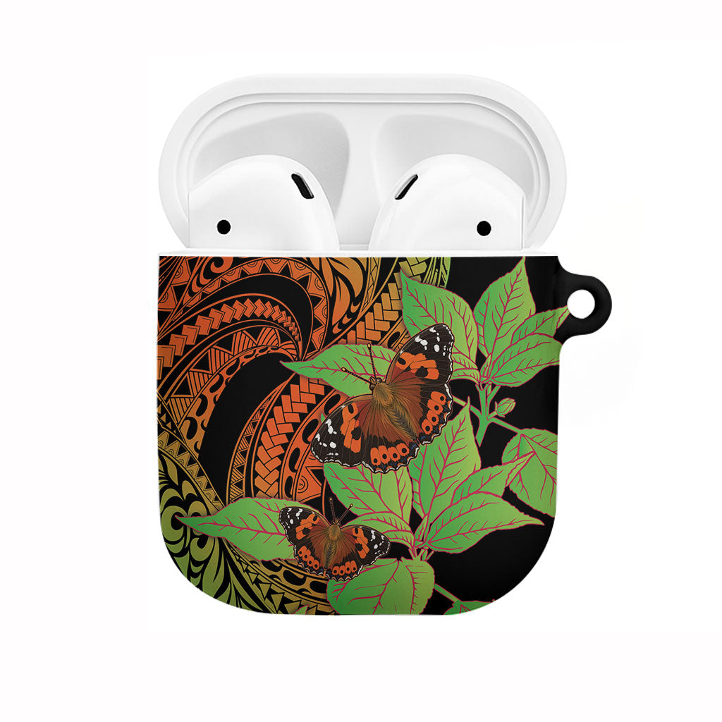 Kamehameha Butterfly Hawaii AirPods Case Hawaiian Pulelehua Mamaki Orange Green Color LT14 Multicolor - Polynesian Pride