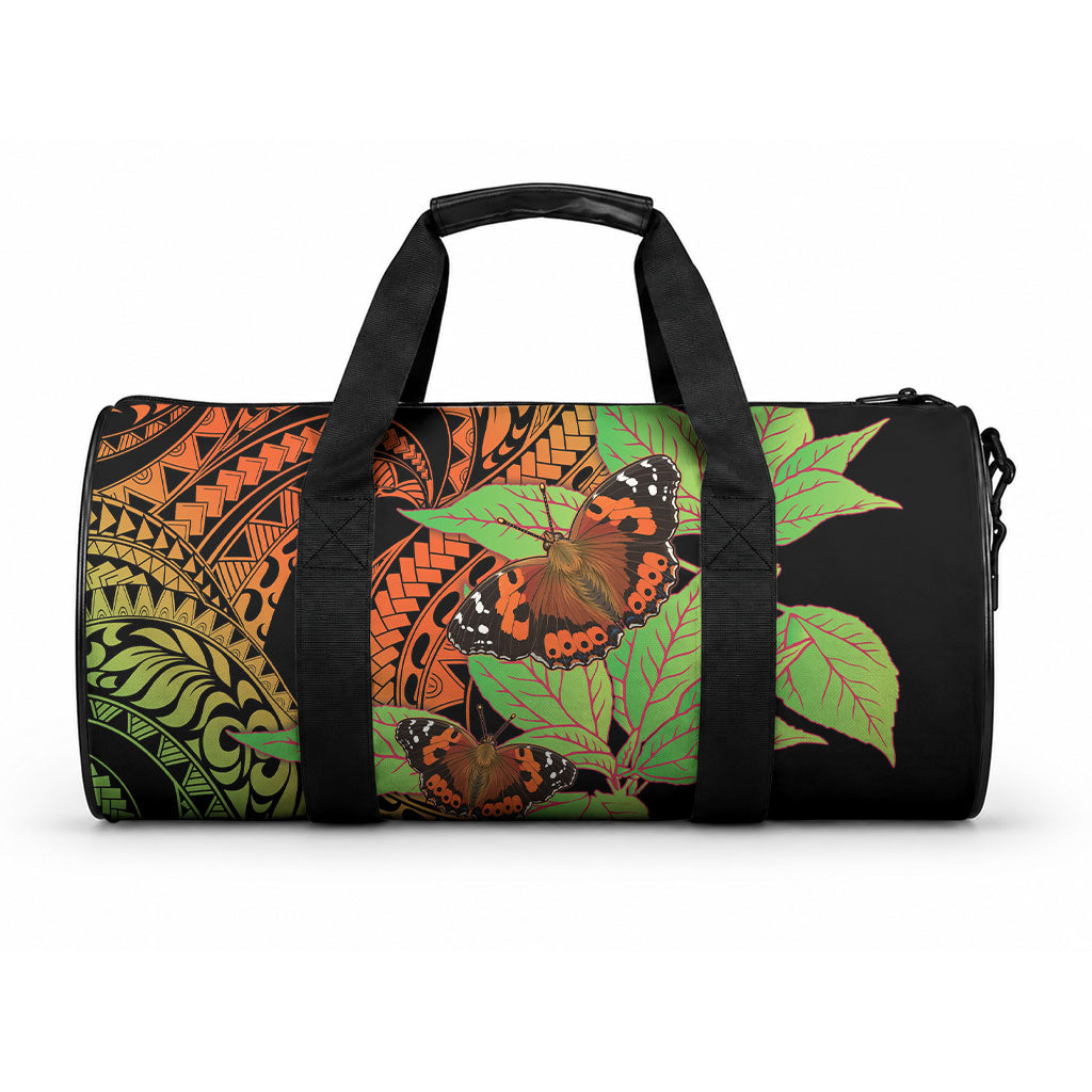 Kamehameha Butterfly Hawaii Duffle Bag Hawaiian Pulelehua Mamaki Orange Green Color LT14 One size Multicolor - Polynesian Pride