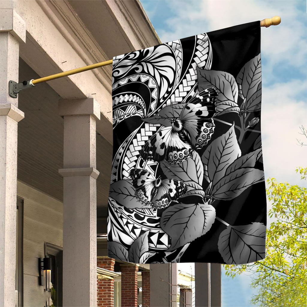 Kamehameha Butterfly Hawaii Garden Flag Hawaiian Pulelehua Mamaki Black Color LT14 House Flag Black - Polynesian Pride