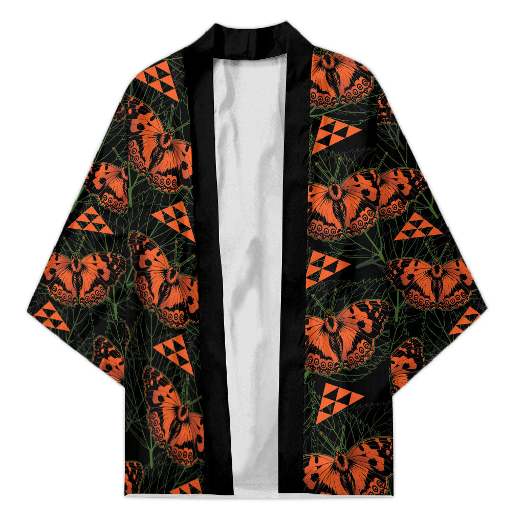 Kamehameha Butterfly Mamaki Hawaii Kimono Pulelehua Hawaiian Kakau Seamless Style