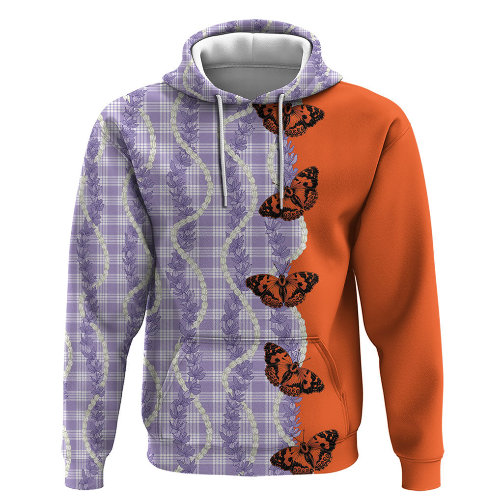 Kamehameha Butterfly Palaka Hawaii Hoodie Pulelehua Honohono Pikake Lei LT14 Pullover Hoodie Purple - Polynesian Pride