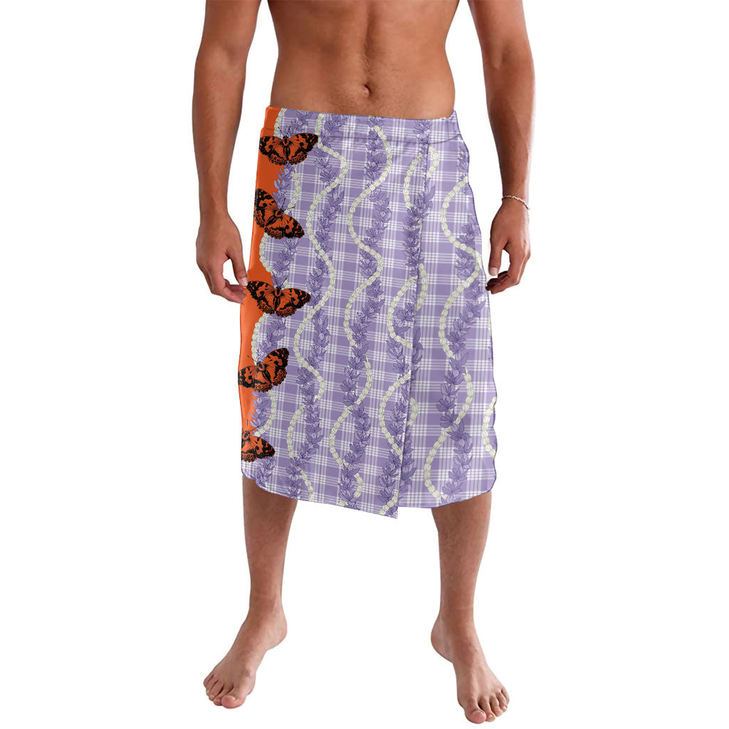 Kamehameha Butterfly Palaka Hawaii Lavalava Pulelehua Honohono Pikake Lei LT14 Purple - Polynesian Pride