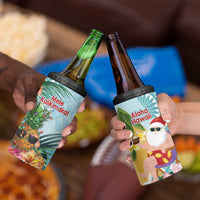 Aloha Hawaii Mele Kalikimaka 4 in 1 Can Cooler Tumbler Chilling Santa With Pineapple - Polynesian Pattern LT14 - Polynesian Pride