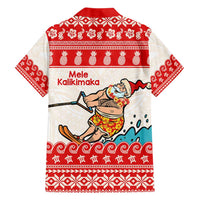 Mele Kalikimaka Hawaii Family Matching Puletasi and Hawaiian Shirt Water-skiing Santa Tropical Vibes LT14 - Polynesian Pride