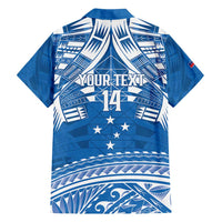 Toa Samoa Rugby Custom Family Matching Summer Maxi Dress and Hawaiian Shirt Uso aso uma Samoan Pattern Blue - Polynesian Pride