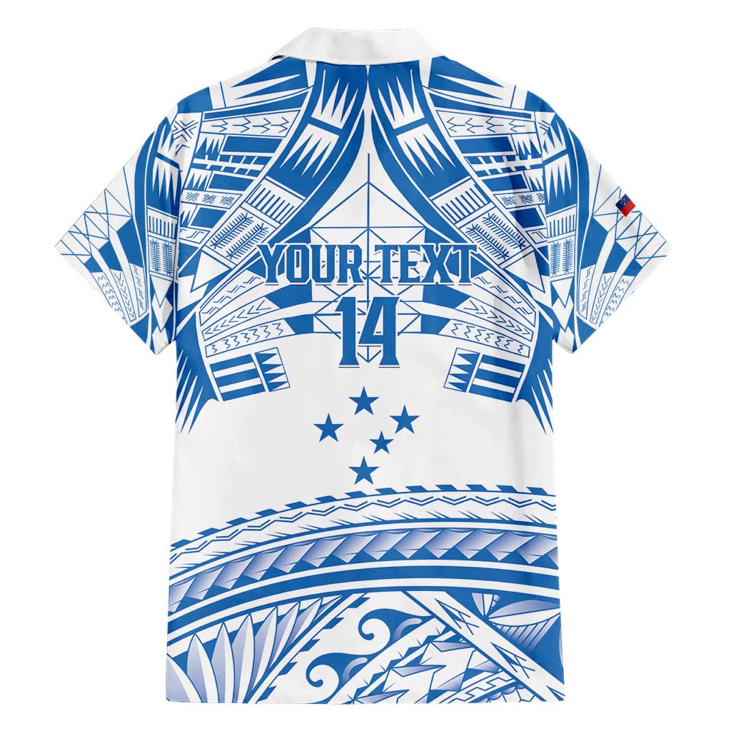 Toa Samoa Rugby Custom Hawaiian Shirt Uso aso uma Samoan Pattern White - Polynesian Pride