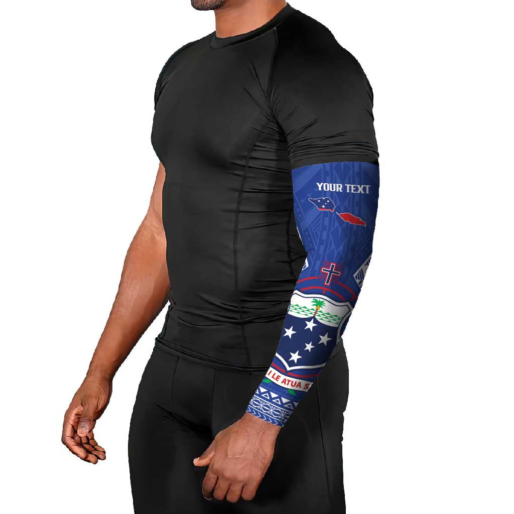 Personalised Samoa 685 Arm Sleeves Samoan Pride Coat Of Arms - Polynesian Pride