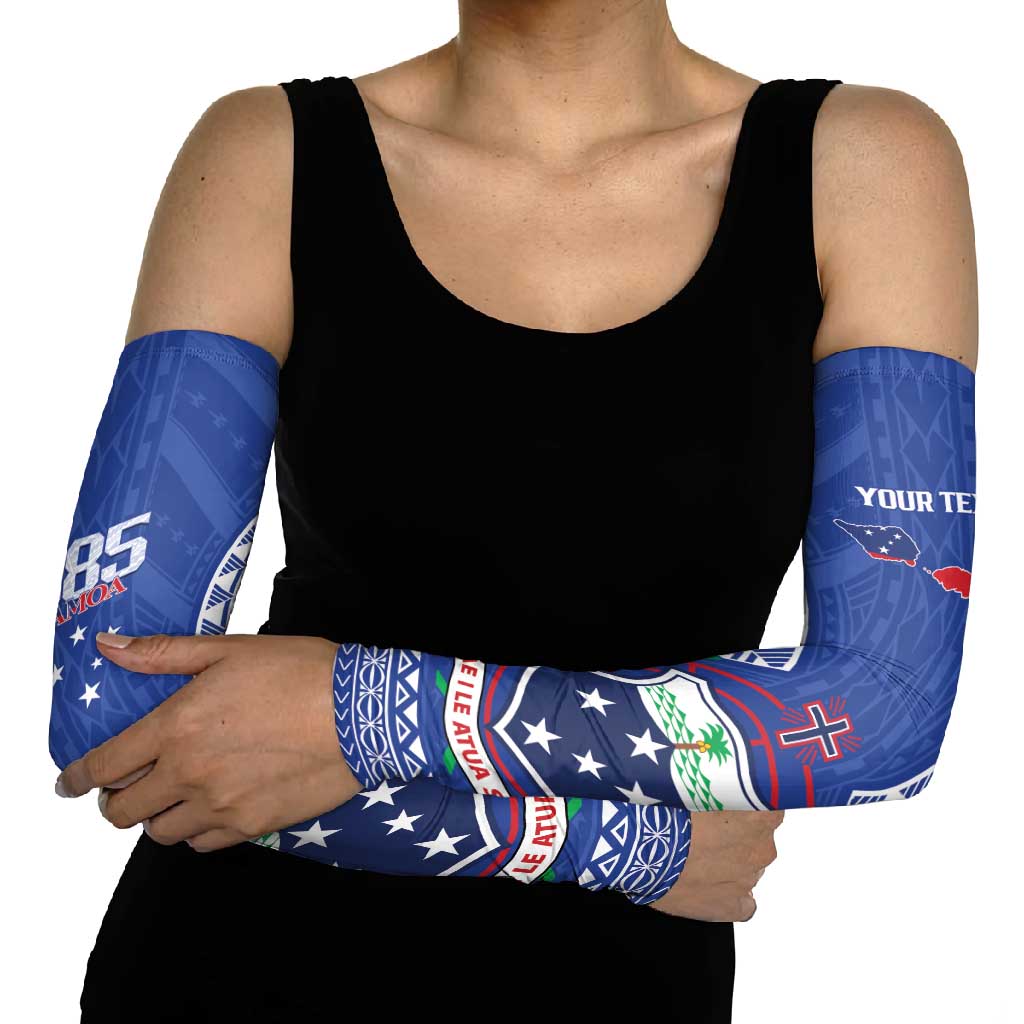 Personalised Samoa 685 Arm Sleeves Samoan Pride Coat Of Arms - Polynesian Pride