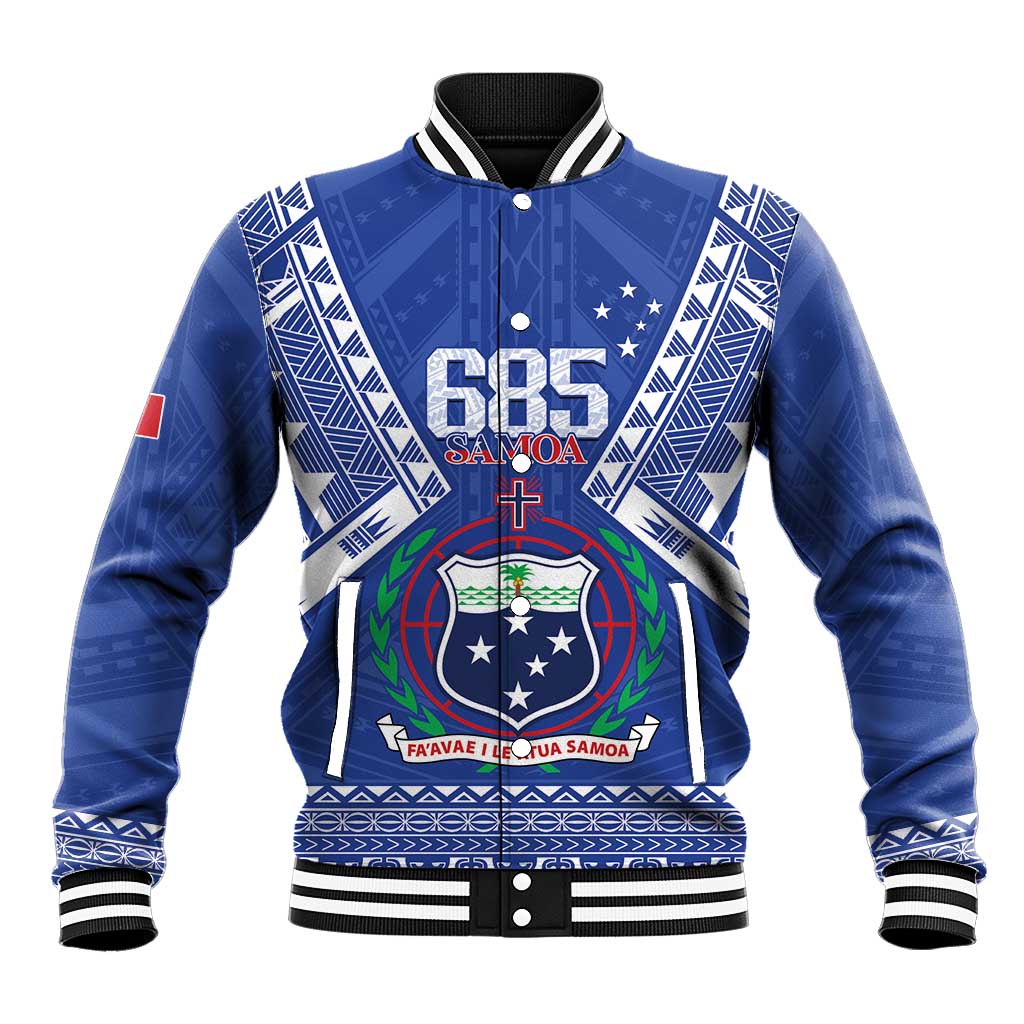 Personalised Samoa 685 Baseball Jacket Samoan Pride Coat Of Arms - Polynesian Pride