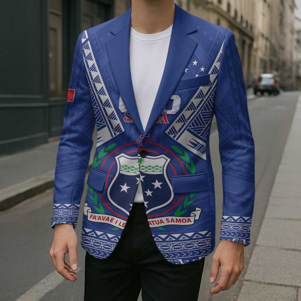 Personalised Samoa 685 Blazer Samoan Pride Coat Of Arms - Polynesian Pride
