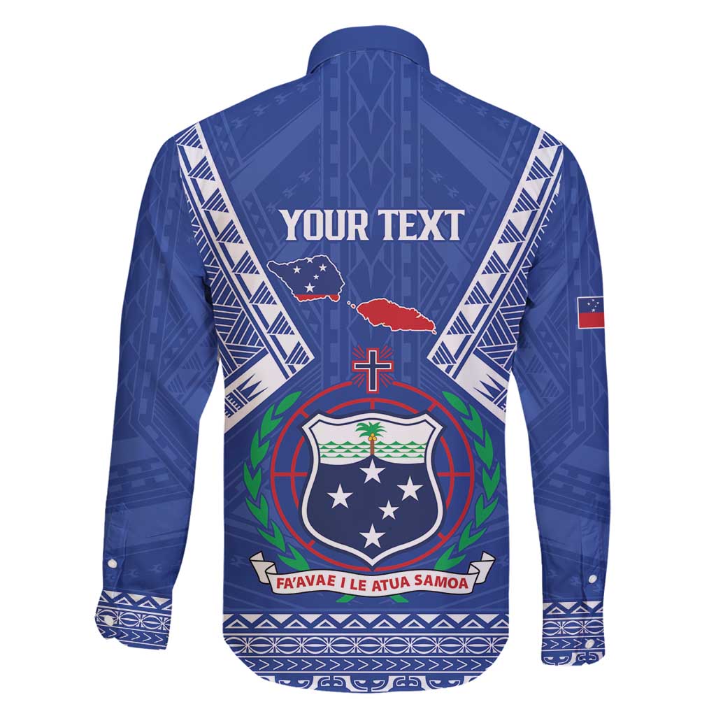 Personalised Samoa 685 Family Matching Long Sleeve Bodycon Dress and Hawaiian Shirt Samoan Pride Coat Of Arms LT14 - Polynesian Pride