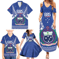Personalised Samoa 685 Family Matching Summer Maxi Dress and Hawaiian Shirt Samoan Pride Coat Of Arms LT14 - Polynesian Pride