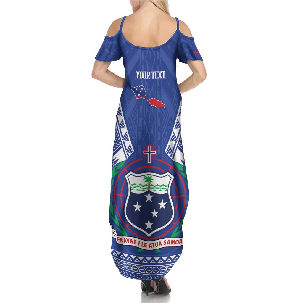 Personalised Samoa 685 Family Matching Summer Maxi Dress and Hawaiian Shirt Samoan Pride Coat Of Arms LT14 - Polynesian Pride