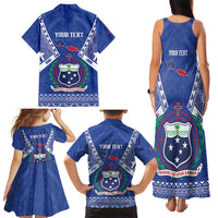 Personalised Samoa 685 Family Matching Tank Maxi Dress and Hawaiian Shirt Samoan Pride Coat Of Arms LT14 - Polynesian Pride