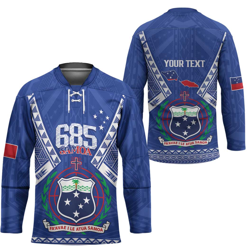 Personalised Samoa 685 Hockey Jersey Samoan Pride Coat Of Arms - Polynesian Pride