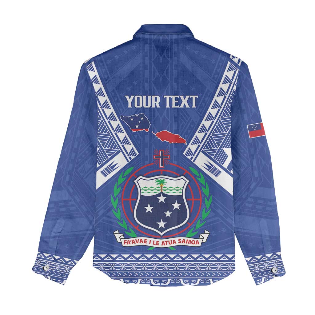 Personalised Samoa 685 Women Casual Shirt Samoan Pride Coat Of Arms - Polynesian Pride