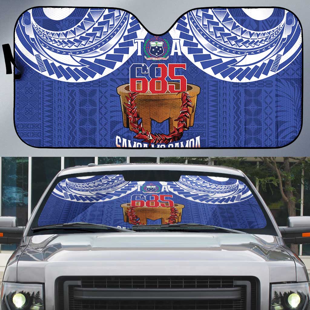 Toa Samoa Rugby Auto Sun Shade 685 Pride Tanoa Ula Fala - Polynesian Pride