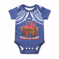 Toa Samoa Rugby Baby Onesie 685 Pride Tanoa Ula Fala LT14 Blue - Polynesian Pride