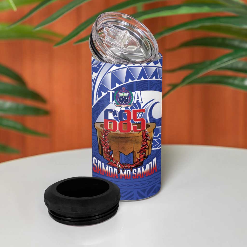 Toa Samoa Rugby 4 in 1 Can Cooler Tumbler 685 Pride Tanoa Ula Fala - Polynesian Pride
