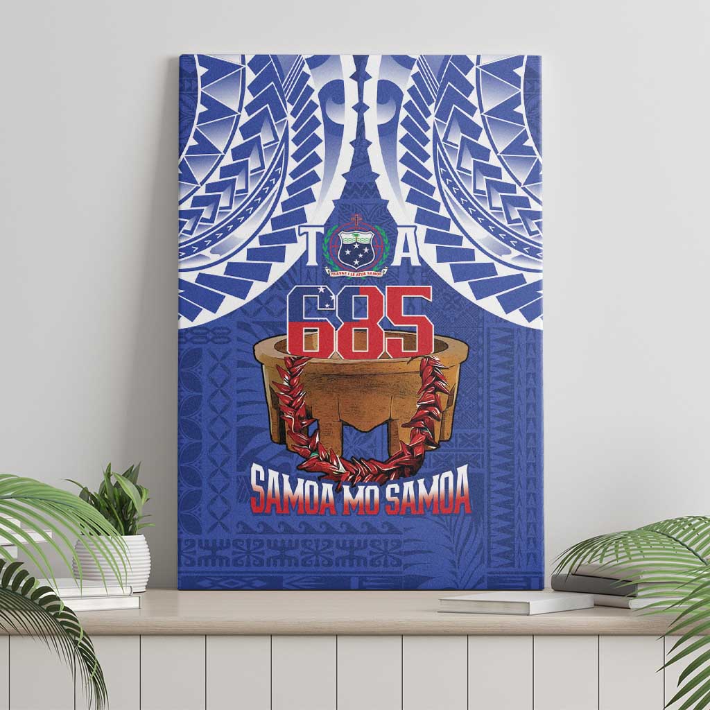 Toa Samoa Rugby Canvas Wall Art 685 Pride Tanoa Ula Fala - Polynesian Pride