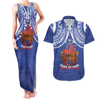 Toa Samoa Rugby Couples Matching Tank Maxi Dress and Hawaiian Shirt 685 Pride Tanoa Ula Fala - Polynesian Pride
