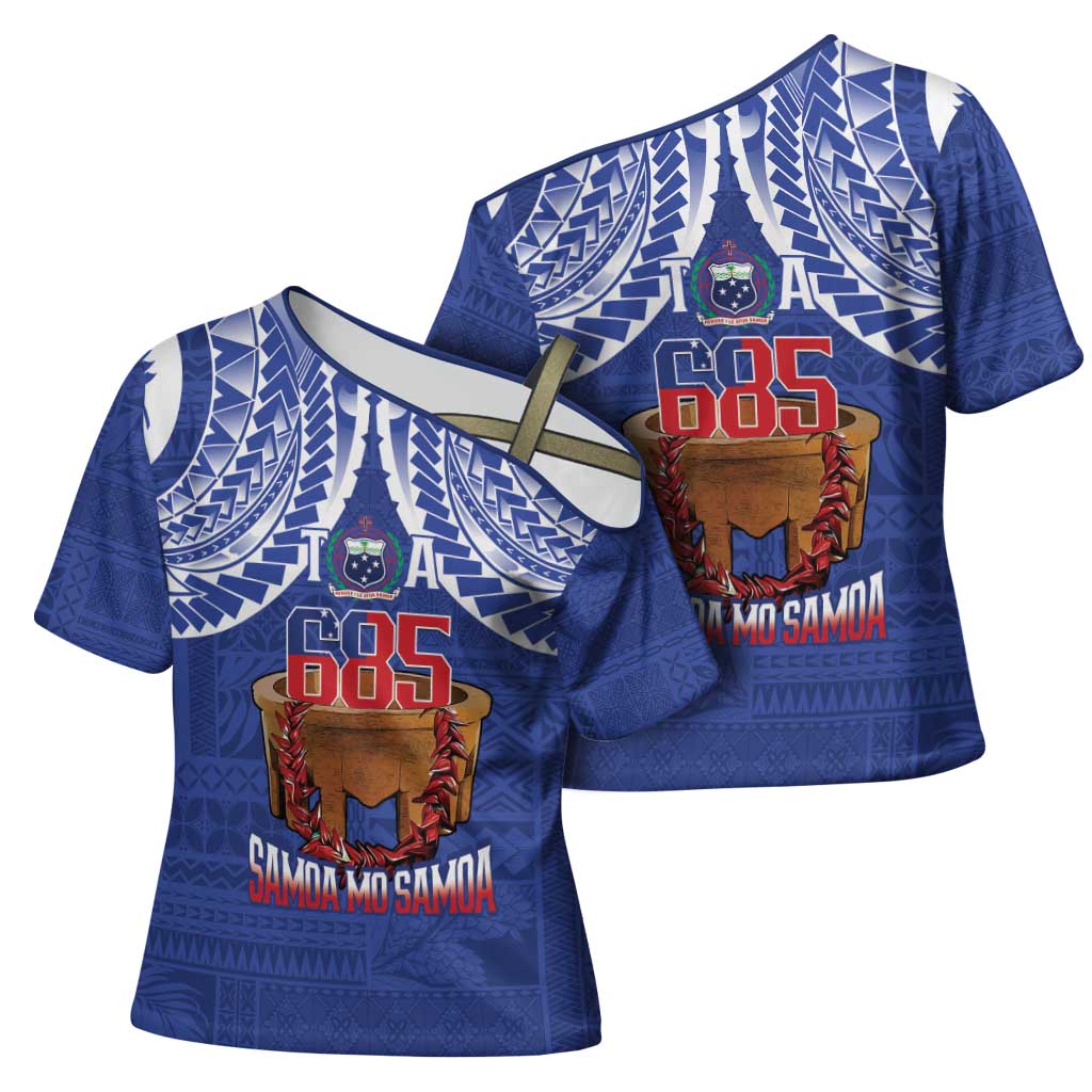 Toa Samoa Rugby Cross Shoulder Shirt 685 Pride Tanoa Ula Fala - Polynesian Pride