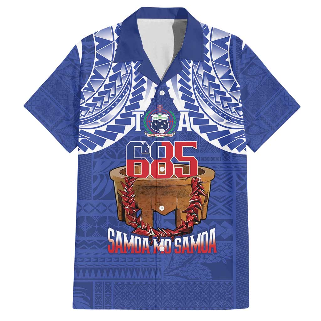 Toa Samoa Rugby Family Matching Long Sleeve Bodycon Dress and Hawaiian Shirt 685 Pride Tanoa Ula Fala LT14 Dad's Shirt - Short Sleeve Blue - Polynesian Pride