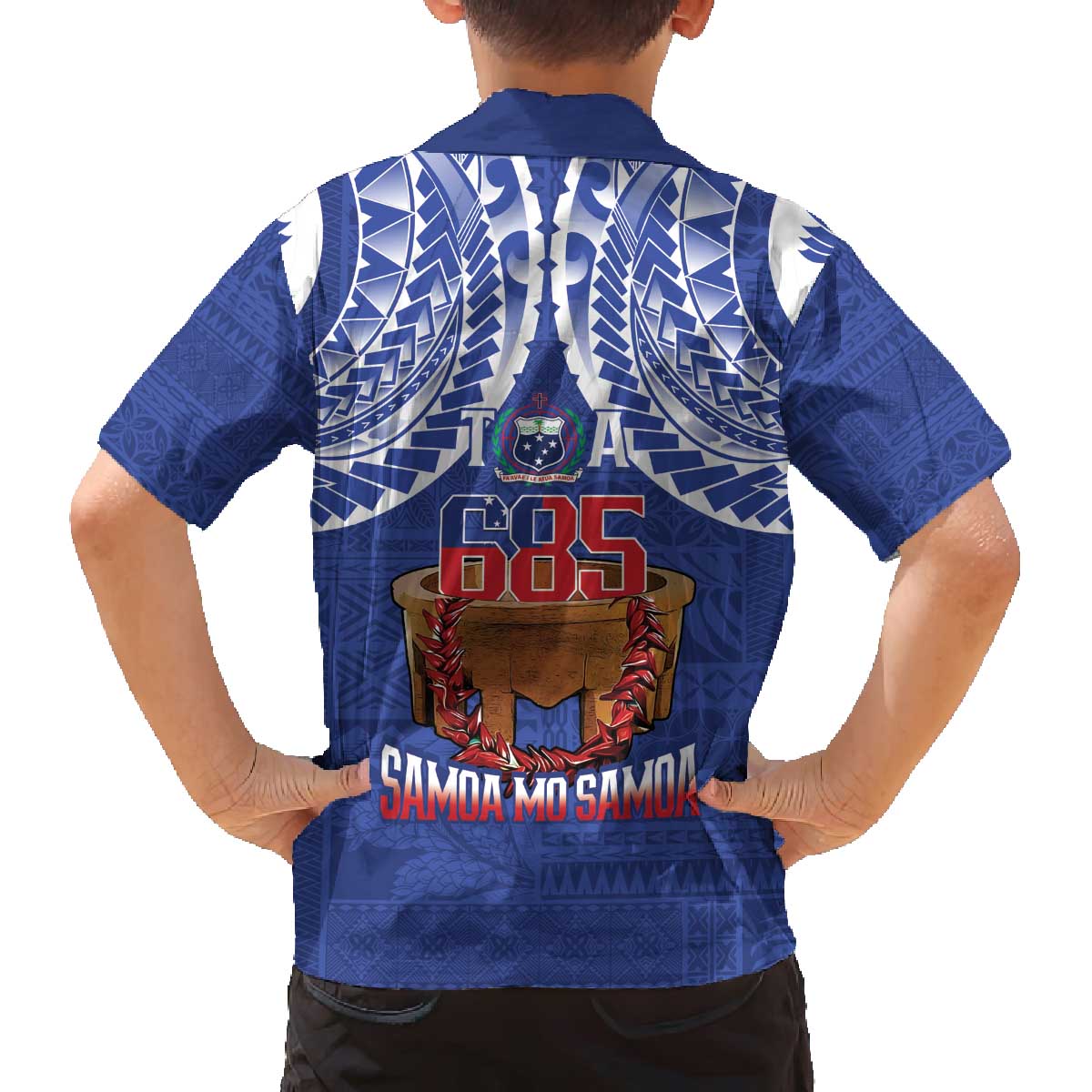 Toa Samoa Rugby Family Matching Off The Shoulder Long Sleeve Dress and Hawaiian Shirt 685 Pride Tanoa Ula Fala LT14 - Polynesian Pride