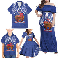 Toa Samoa Rugby Family Matching Off Shoulder Maxi Dress and Hawaiian Shirt 685 Pride Tanoa Ula Fala - Polynesian Pride