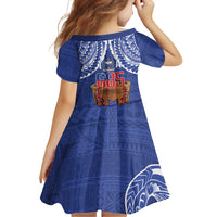 Toa Samoa Rugby Family Matching Off Shoulder Short Dress and Hawaiian Shirt 685 Pride Tanoa Ula Fala - Polynesian Pride