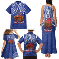 Toa Samoa Rugby Family Matching Tank Maxi Dress and Hawaiian Shirt 685 Pride Tanoa Ula Fala LT14 - Polynesian Pride