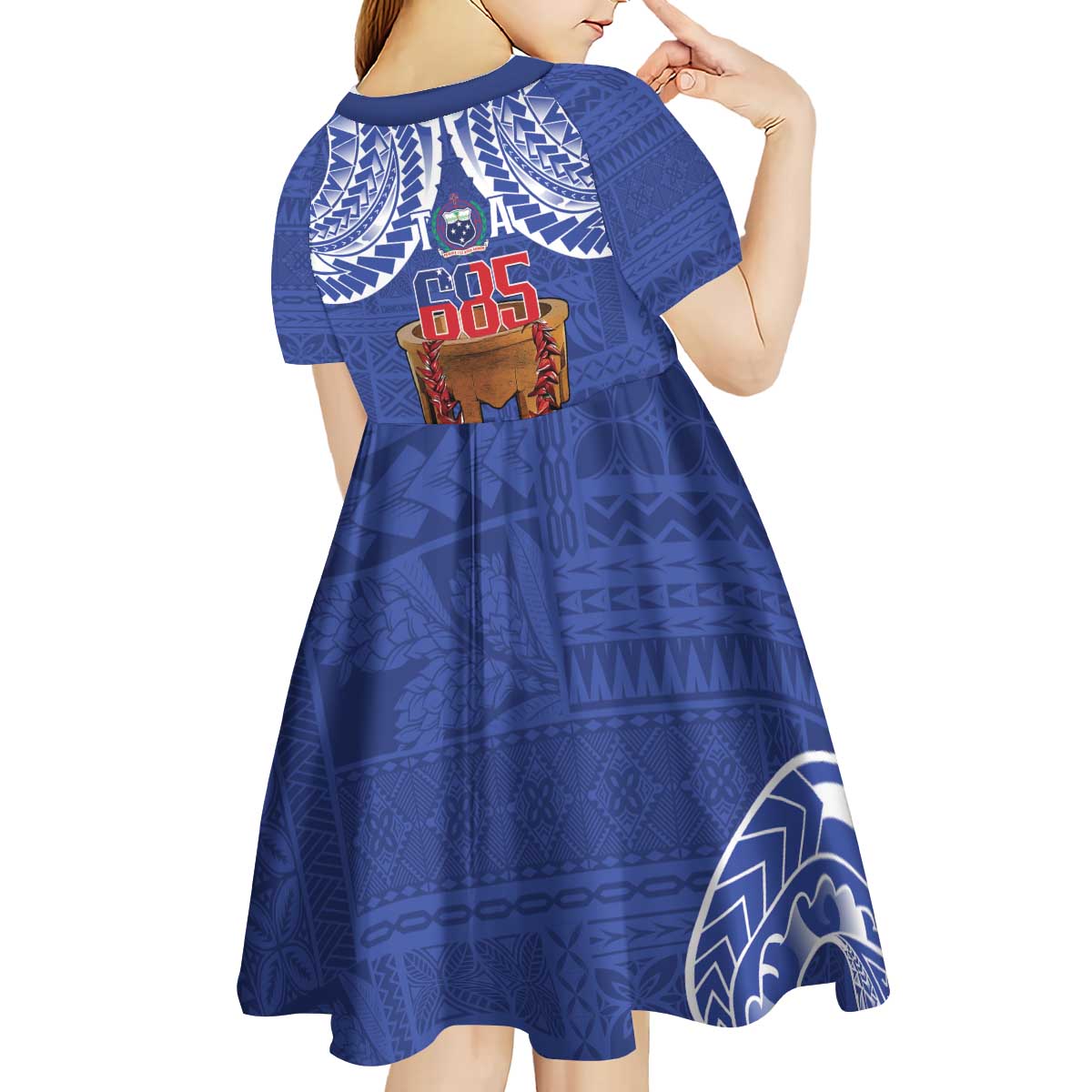 Toa Samoa Rugby Kid Short Sleeve Dress 685 Pride Tanoa Ula Fala - Polynesian Pride
