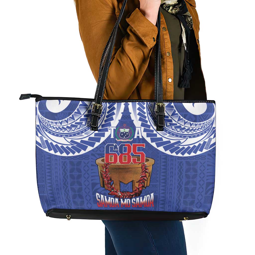 Toa Samoa Rugby Leather Tote Bag 685 Pride Tanoa Ula Fala - Polynesian Pride