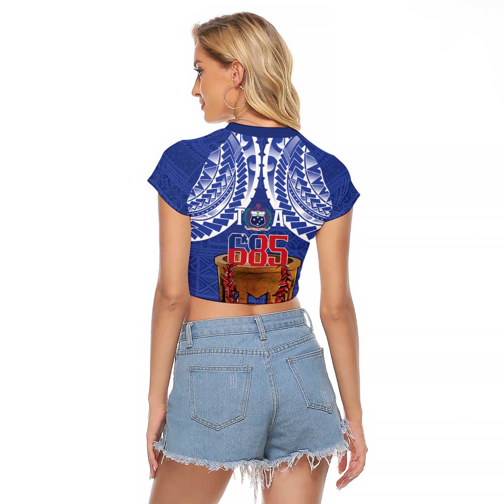 Toa Samoa Rugby Raglan Cropped T Shirt 685 Pride Tanoa Ula Fala - Polynesian Pride