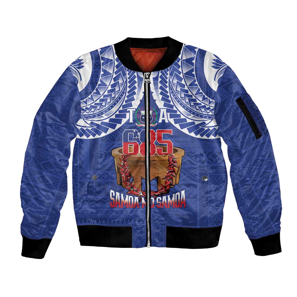 Toa Samoa Rugby Sleeve Zip Bomber Jacket 685 Pride Tanoa Ula Fala - Polynesian Pride