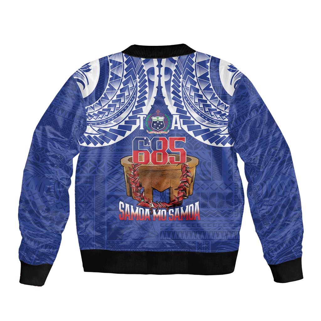 Toa Samoa Rugby Sleeve Zip Bomber Jacket 685 Pride Tanoa Ula Fala - Polynesian Pride