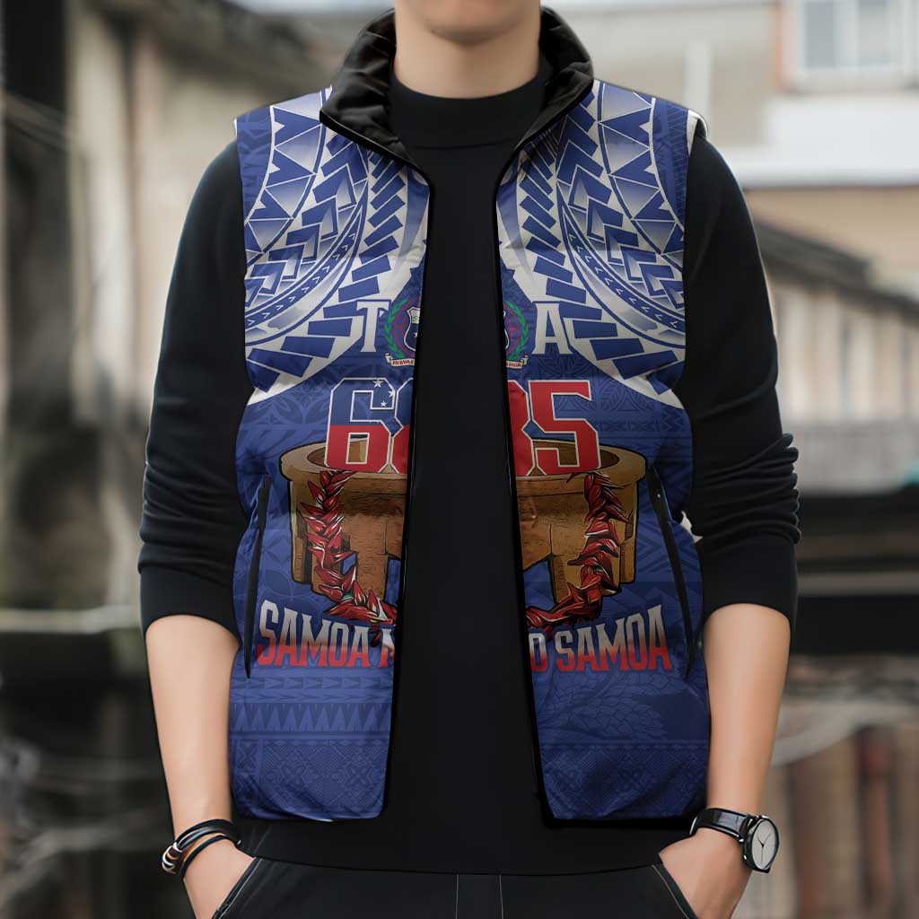 Toa Samoa Rugby Sleeveless Puffer Jacket 685 Pride Tanoa Ula Fala - Polynesian Pride